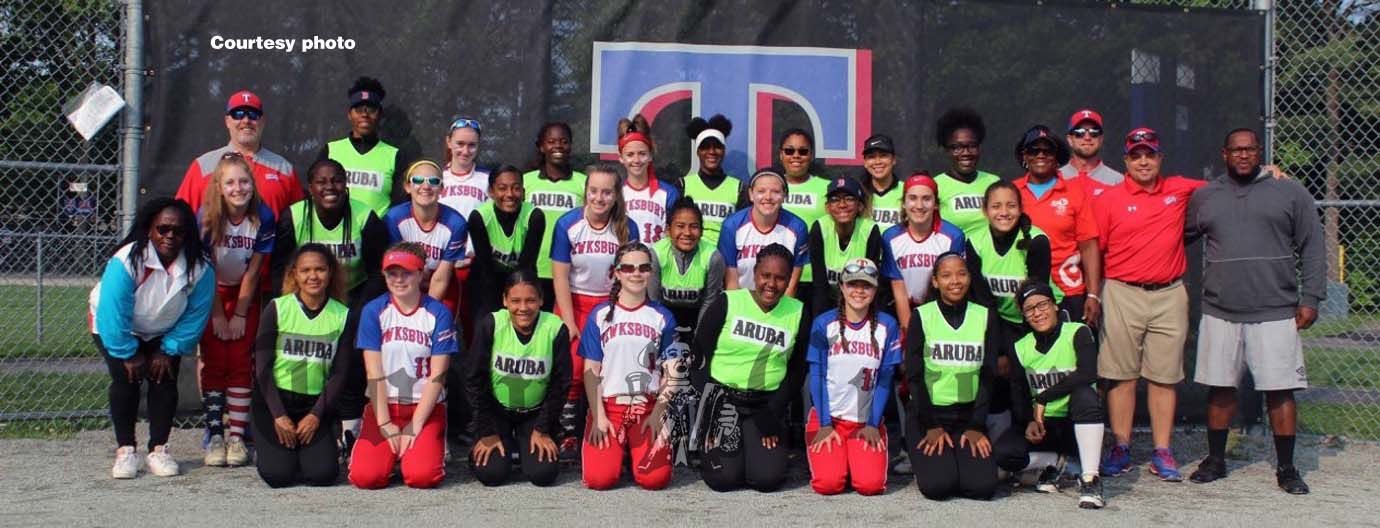 Aruba and the Tewksbury Under 14 Softball team